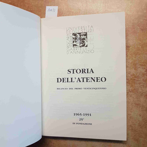 STORIA DELL'ATENEO UNIVERSITA' GABRIELE D'ANNUNZIO - CHIETI TERAMO 1965-1991