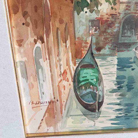 BISIO DONATI - CANALE DI VENEZIA 1986 PASTELLO CRETOSO ORIGINALE FIRMATO