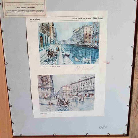 BISIO DONATI - CANALE DI VENEZIA 1986 PASTELLO CRETOSO ORIGINALE FIRMATO