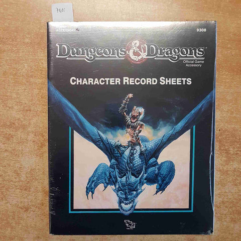 DUNGEONS & DRAGONS CHARACTER RECORD SHEETS TSR 1991 D&D 9308 SIGILLATO