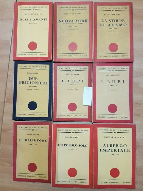 Lotto 9 volumi SCRITTORI DI TUTTO IL MONDO - CORBACCIO - leggi i titoli (34