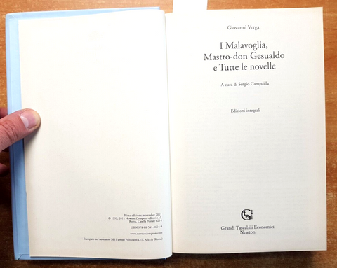 VERGA i mammut gold: I MALAVOGLIA, MASTRO DON GESUALDO E TUTTE LE NOVELLE Newton