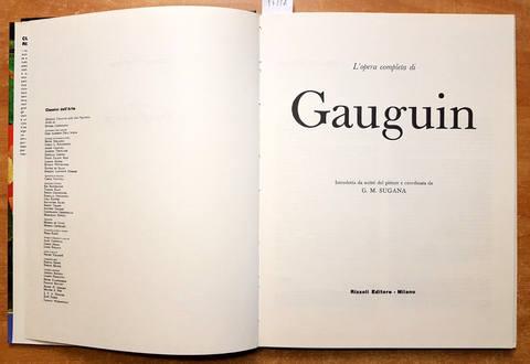 L'opera competa di GAUGUIN - Rizzoli - 1972 - classici dell'arte - 1ED.