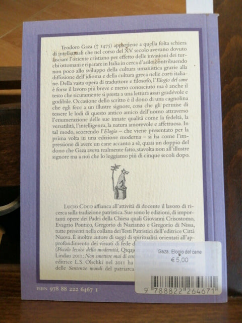 ELOGIO DEL CANE, CANIS LAUDATIO - TEODORO GAZA - 2016 - LEO S. OLSCHKI - (6