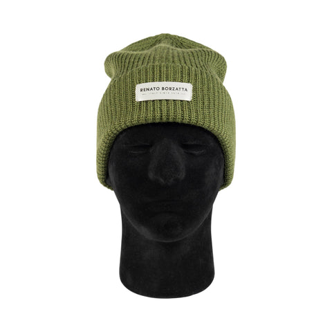 RB5003E  | Berretto in Maglia CERVINO Misto Lana Made in Italy. Colore Verde - Taglia Unica