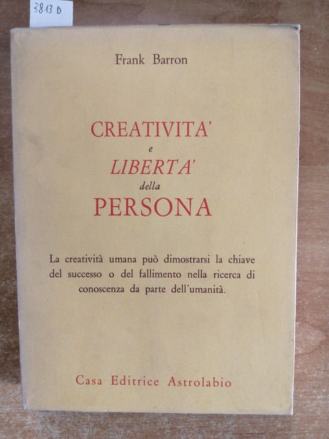 Frank Barron - Creativit e libert della persona - Astrolabio 1971 PSICHE(