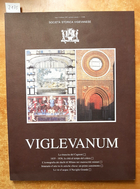 VIGLEVANUM 1995 VIGEVANO CAGNONI NAVIGLIO GRANDE PAVIA PAVESE COLERA MILANO