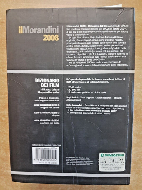 IL MORANDINI 2008 - DIZIONARIO DEI FILM - ZANICHELLI - OSCAR CINEMA CULT (1