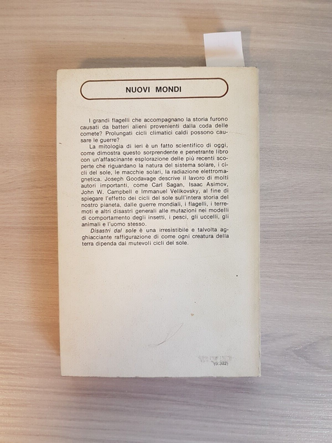 DISASTRI DAL SOLE radiazioni solari terremoti - JAMES GOODAVAGE 1980 SIAD (