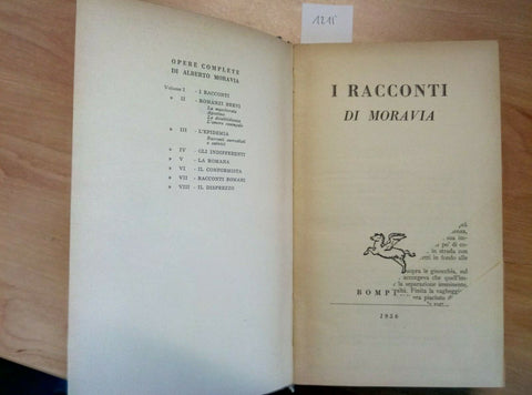 I RACCONTI DI MORAVIA 1956 BOMPIANI (1215) L'AVARO L'ARCHITETTO L'E