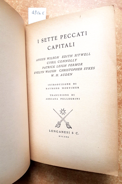 AA.VV. - I SETTE PECCATI CAPITALI 1964 LONGANESI invidia accidia gola ira(4