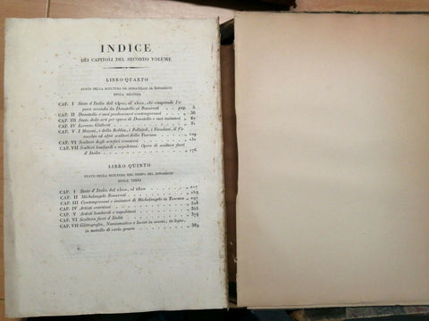 Storia della Scultura Dal suo Risorgimento Sino al Sec. XIX - 3 VOLL. 1813(