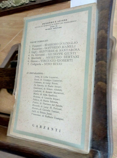 BERTANI - LEOPOLDO MARCHETTI 1948 GARZANTI 1 ED. - PENSIERO E AZIONE (2903