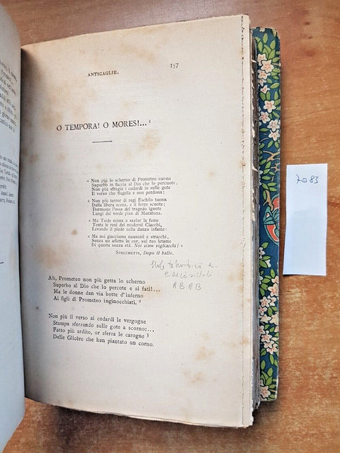 Lotto di 4 volumi: OPERE DI FELICE CAVALLOTTI 1881/83 Tipografia Sociale (7