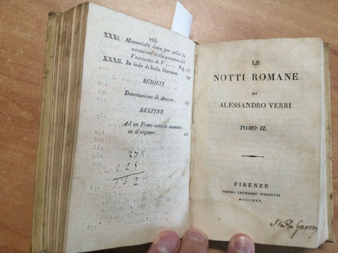 G. CASTI POESIE LIRICHE 1845 RUGGIA+A. VERRI LE NOTTI ROMANE 1825 CIARDETTI4521P
