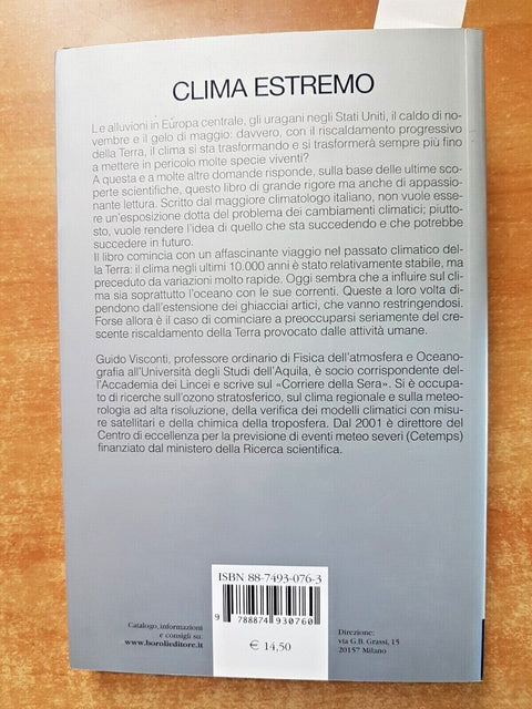 CLIMA ESTREMO UN'INTRODUZIONE AL TEMPO CHE CI ASPETTA - VISCONTI - BOROLI