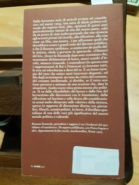 ROSSANA ROSSANDA - NOTE A MARGINE - BOLLATI BORINGHIERI - 1996 - POLITICA (
