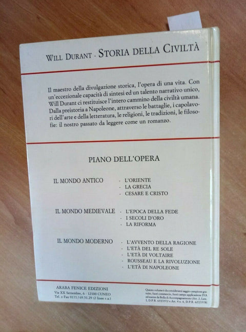 STORIA DELLA CIVILTA' LA GRECIA AL TEMPO DI SOCRATE DURANT LIBRO 2 TOMO 2