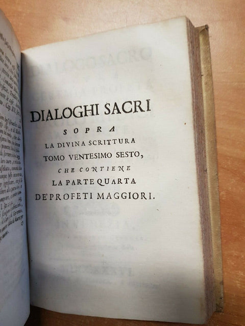 DIALOGO SACRO SOPRA ISAIA E GEREMIA PROFETA 1735 PAOLO MEDICI 4 TOMI IN 1 (