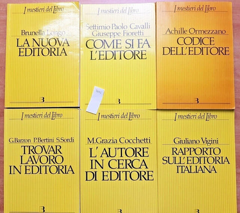 6 libri I MESTIERI DEL LIBRO editoria editore autore scrittore BIBLIOGRAFICA7442