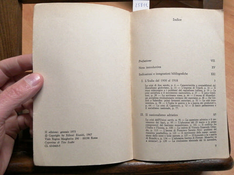 ENZO SANTARELLI STORIA DEL FASCISMO I - LA CRISI LIBERALE 1973 ED. RIUNITI(