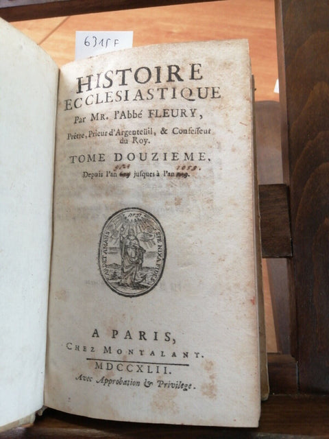 HISTOIRE ECCLESIASTIQUE PAR L'ABBE' FLEURY 1742 TOME DOUZIEME - MONTALANT