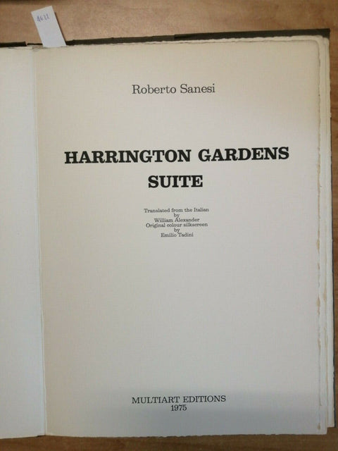 ROBERTO SANESI - HARRINGTON GARDENS SUITE 1975 MULTIART EDITIONS - TADINI (