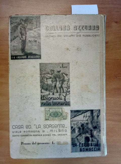 D. PILLA TRA LE RAFFICHE DELLA BUFERA 1939 COLLANA AZZURRA LA SORGENTE - 822