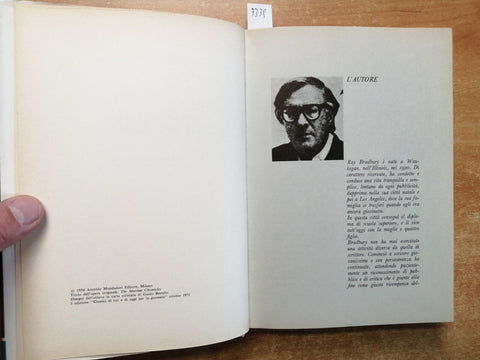 RAY BRADBURY - CRONACHE MARZIANE 1971 illustrato MONDADORI science fiction(