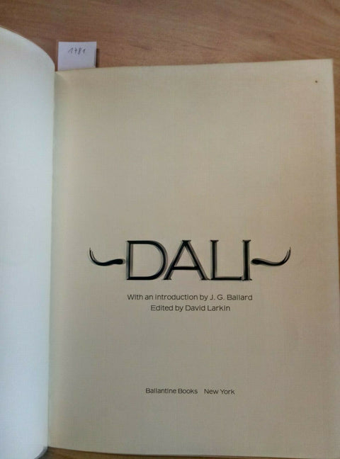 DALI WITH AN ITRODUCTION BY J.BALLARD 1974 +EX LIBRIS CHINA SU CARTONCINO (