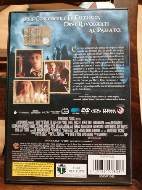 HARRY POTTER E IL PRINCIPE MEZZOSANGUE - DVD + PUBBLICITA' - WARNER BROS (