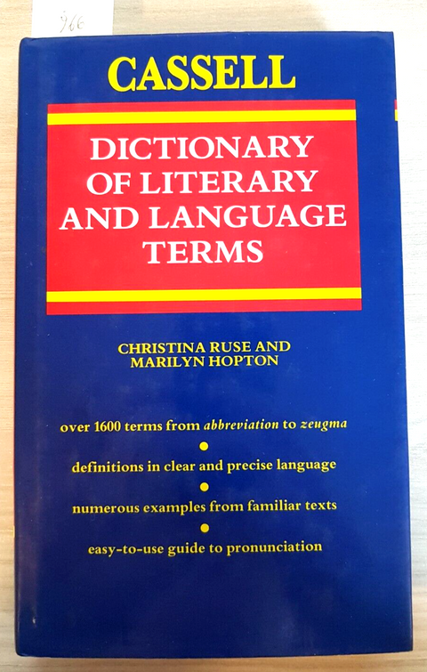 THE CASSELL DICTIONARY OF LITERARY AND LANGUAGE TERMS - RUSE HOPTON - 1992