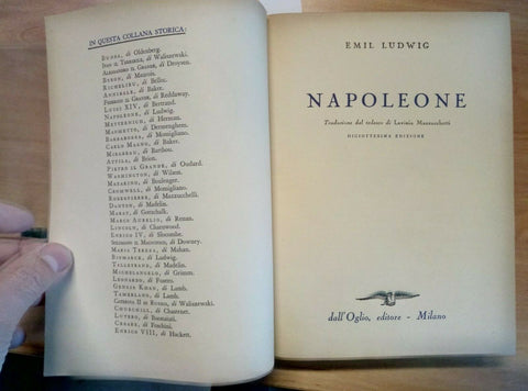 NAPOLEONE biografia con illustrazioni DALL'OGLIO 1958 EMIL LUDWIG (1440