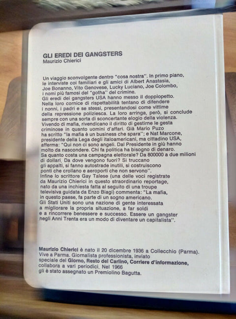 GLI EREDI DEI GANGSTERS - MAURIZIO CHIERICI - 1973 - FABBRI - SOTTOACCUSA (