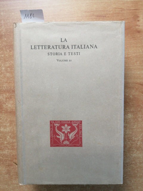 TORQUATO TASSO - POESIE 1952 LA LETTERATURA ITALIANA RICCIARDI (1182)