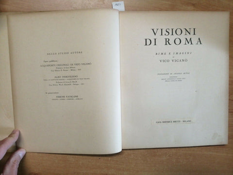 VICO VIGANO' - VISIONI DI ROMA - RIME E IMMAGINI - BIETTI 1933 accettabile!!!