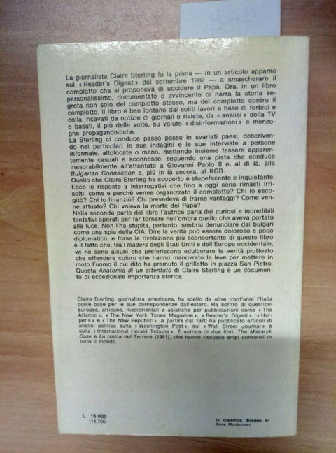 ANATOMIA DI UN ATTENTATO - STERLING 1984 SUGARCO - GIOVANNI PAOLO II - (797