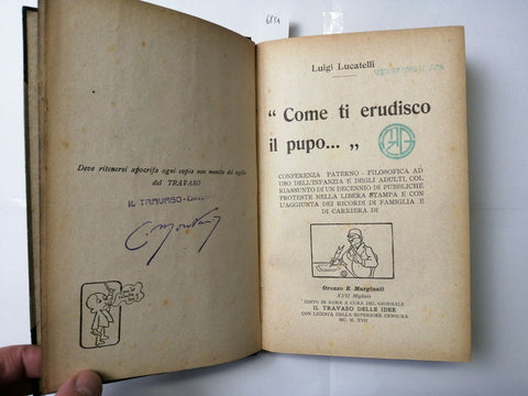 Luigi Lucatelli - "COME TI ERUDISCO IL PUPO" 1917 Il travaso delle idee (68