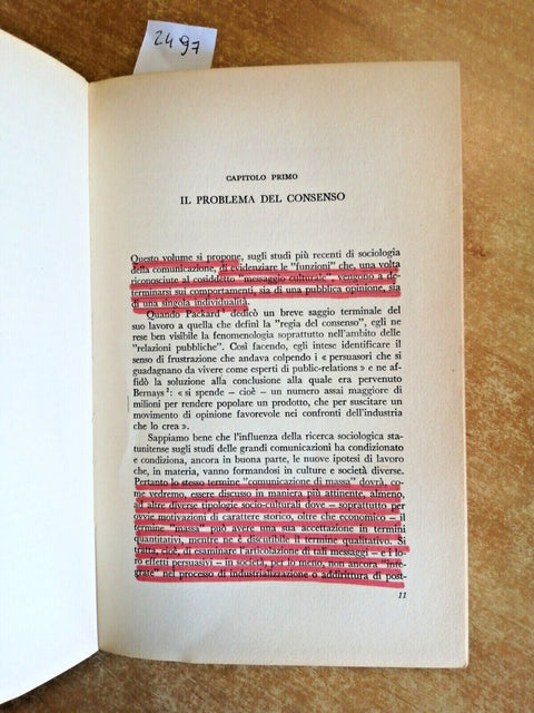 LA STRATEGIA DEL CONSENSO - ENRICO MASCILLI MIGLIORINI 1975 RIZZOLI (2497