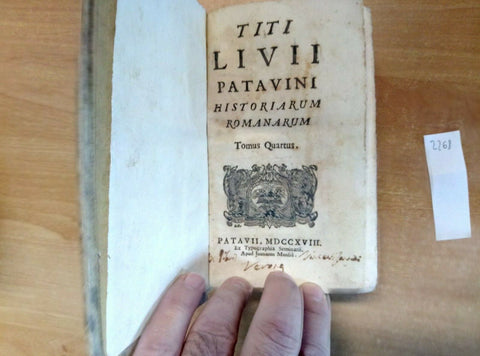 TITI LIVII PATAVINI HISTORIAE ROMANAE 4 TOMI PATAVII 1718 SEMINARII(2268