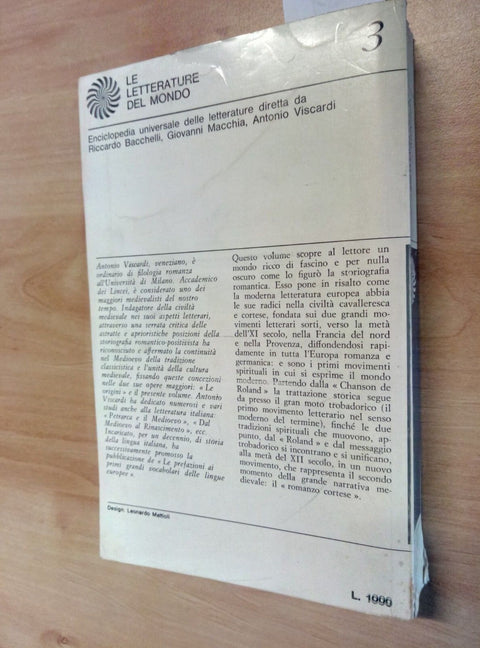 LE LETTERATURE D'OC E D'OIL - ANTONIO VISCARDI - SANSONI - 1967 - PROVENZA