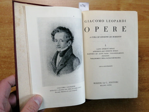 GIACOMO LEOPARDI - Opere - 3 volumi - Rizzoli 1937 Giuseppe de Robertis (69