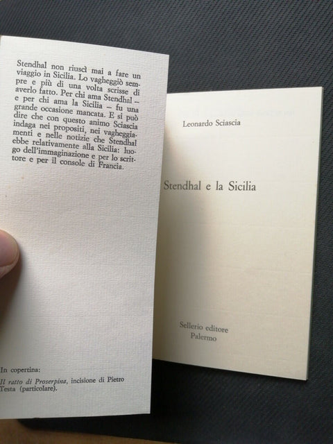 LEONARDO SCIASCIA - STENDHAL E LA SICILIA - 1984 SELLERIO da collezione! (5
