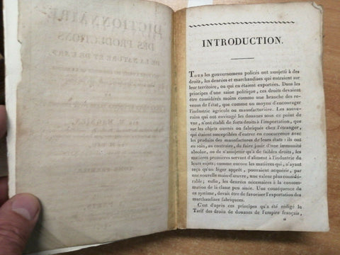 DICTIONNAIRE DES PRODUCTIONS DE LA NATURE ET DE L'ART 1809 MAGNIEN(4064