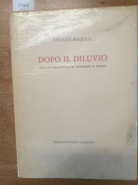 RENATO MAJOLO - DOPO IL DILUVIO - 1972 EDIZIONI D'ARTE RASSEGNA + GADGET (