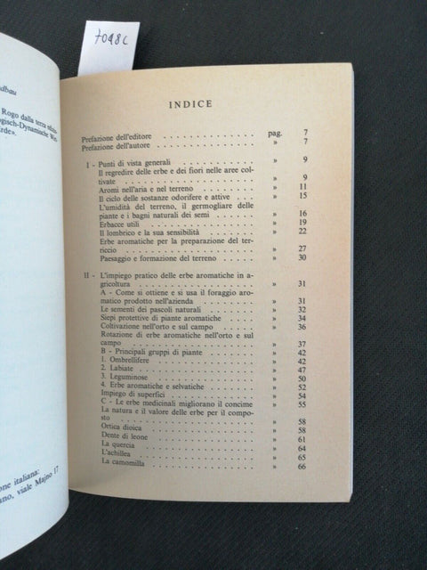 L'UTILIZZO DELLE ERBE AROMATICHE IN AGRICOLTURA biodinamica 1984 LIPPERT (