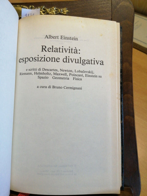 ALBERT EINSTEIN - RELATIVITA': ESPOSIZIONE DIVULGATIVA 1987 CDE (4831