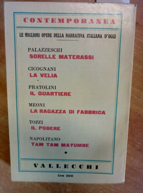 ARMANDO MEONI - LA RAGAZZA DI FABBRICA 1954 VALLECCHI (2506)