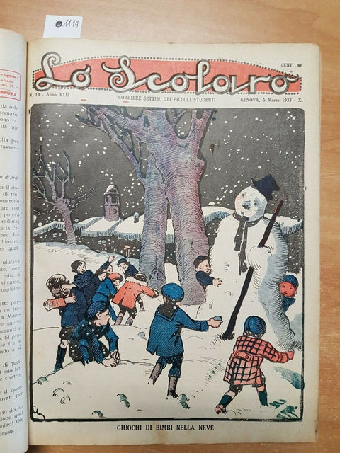 LO SCOLARO - ANNATA XXII ANNO 1933 - CORRIERE SETTIMANALE DEI PICCOLI - (11