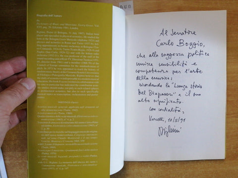 NUOVE CONCEZIONI SULLE CORDE VIBRANTI vivisezione del suono RIGHINI AUTOGRAFATO!